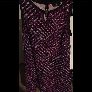 Dress for Women Color: Purple with Black Size: L
